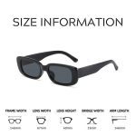 iyooyoo Small Vintage Rectangle Sunglasses for Men Women, UV400 Protection Unisex