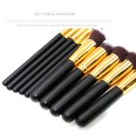 KEZURI 10pcs Make Up Brushes Set Face Powder Blush Make Up Brushes Kit Foundation Blending Brush-Black