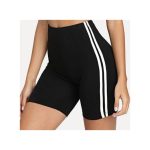 Ladies Biker Shorts/Gym Short/ Yoga Shorts- Stripped.