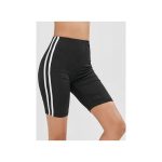 Ladies Biker Shorts/Gym Short/ Yoga Shorts- Stripped.