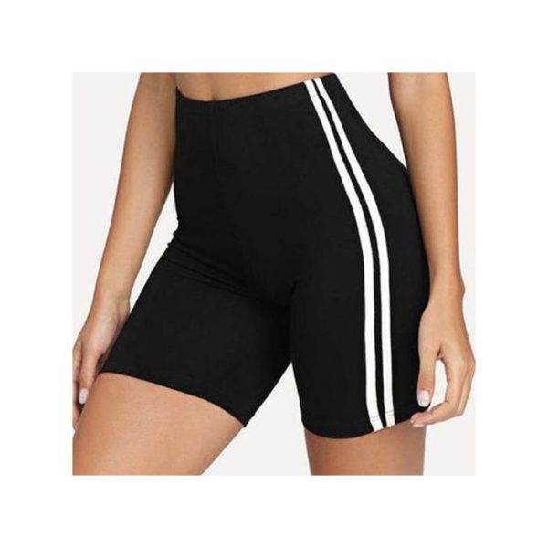 Ladies Biker Shorts/Gym Short/ Yoga Shorts- Stripped.