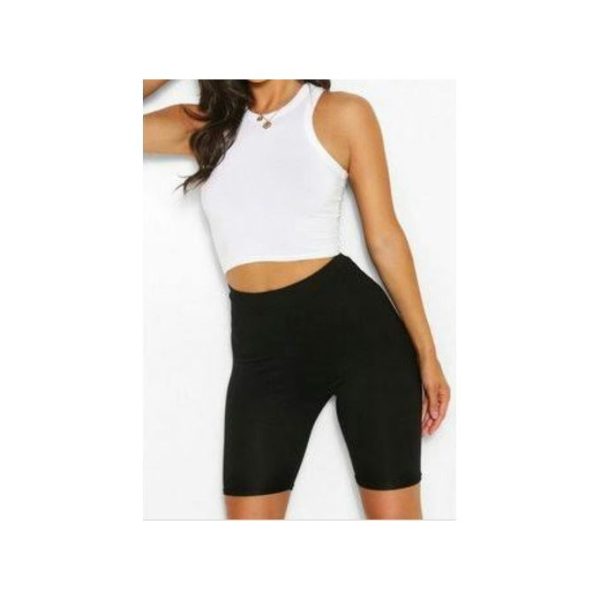 Ladies Biker Shorts/Yoga Short/ Gym Shorts- Black.