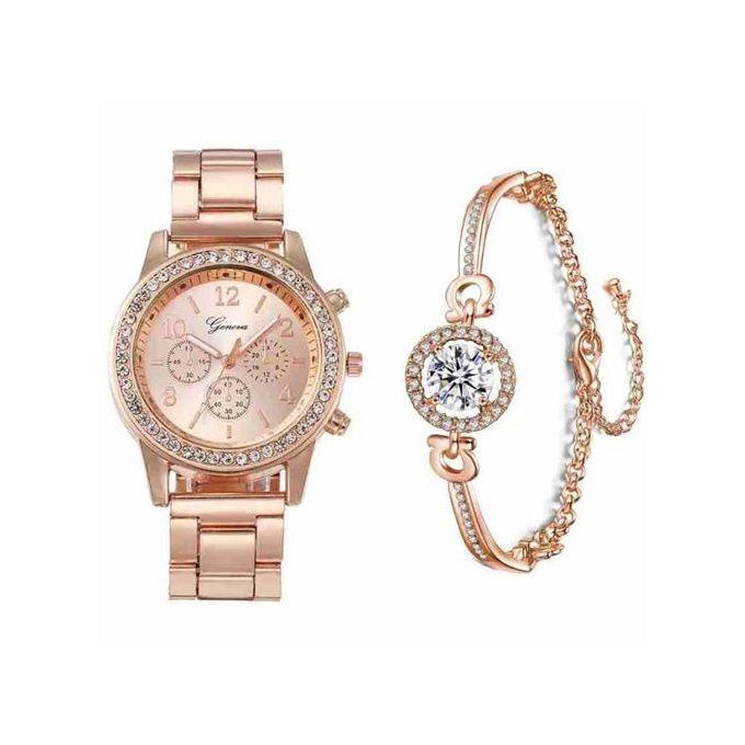 Ladies Dating Set Gift Simple Watch Bracelet 2-piece Set