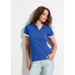 Ladies Shirt Casual Short Sleeve Polo T-Shirt Female Cloths Blue