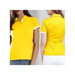 Ladies Shirt Casual Short Sleeve Polo T-Shirt Female Cloths Yellow