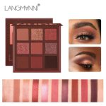 LANGMANNI 9 Color Makeup Eyeshadow Palette NUDE Eye Shadow Glitter Palette