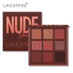 LANGMANNI 9 Color Makeup Eyeshadow Palette NUDE Eye Shadow Glitter Palette