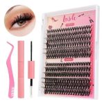 Lash Kit DIY 280pcs Lash Clusters Eyelash Extension,9-16mm 30D 40D Individual Lashes Kit with Lash Bond Seal,Lash Tweezers