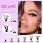 Lash Kit DIY 280pcs Lash Clusters Eyelash Extension,9-16mm 30D 40D Individual Lashes Kit with Lash Bond Seal,Lash Tweezers