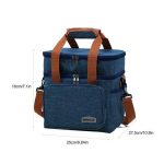 Leak-Proof Insulated Lunch Bag – Seamless Waterproof Design, Easy to Clean, Blue & Orange