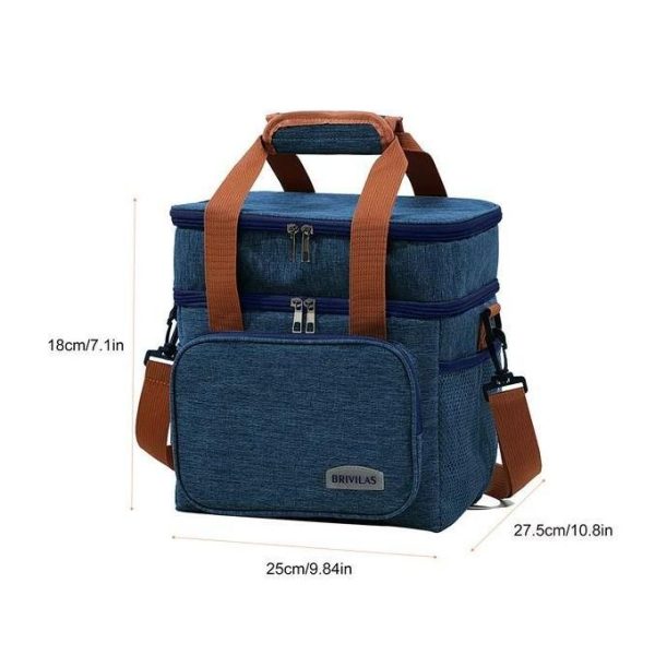 Leak-Proof Insulated Lunch Bag – Seamless Waterproof Design, Easy to Clean, Blue & Orange