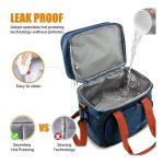 Leak-Proof Insulated Lunch Bag – Seamless Waterproof Design, Easy to Clean, Blue & Orange