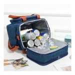 Leak-Proof Insulated Lunch Bag – Seamless Waterproof Design, Easy to Clean, Blue & Orange