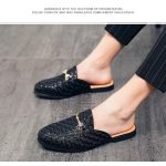 Leather men mules