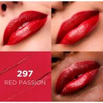 L'Oréal Color Riche Satin Lipstick- 297 Red Passion, Lasts for up to 16hr Infused with Hyaluronic acid, Lips Look Fuller all day long