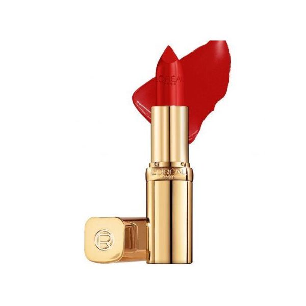 L'Oréal Color Riche Satin Lipstick- 297 Red Passion, Lasts for up to 16hr Infused with Hyaluronic acid, Lips Look Fuller all day long