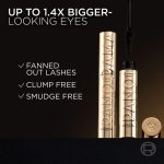 L'Oréal Panorama Mascara Washable Black, For Intense Volume and a Fanned-Out Effect, 1.4x Bigger Looking Eyes, Clump-free Formula, Suitable for Sensitive Eyes
