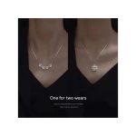 Lucky four-leaf clover necklace for women light luxury niche personality versatile clavicle chain a multi-wear love pendant