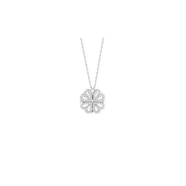 Lucky four-leaf clover necklace for women light luxury niche personality versatile clavicle chain a multi-wear love pendant