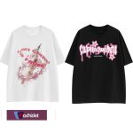 Machislet 2-in-1 soft, loose and fashionable large-pattern short-sleeved casual T-shirt