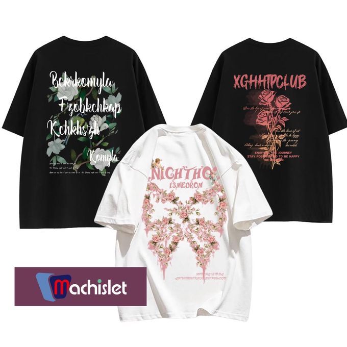 Machislet 3-in-1 large-pattern double-printed pure cotton short-sleeved casual T-shirt