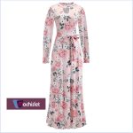 Machislet Daily Wear With Women Casual Long Dress Long-sleeved Evening Dress
