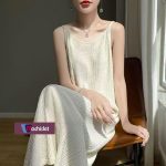 Machislet Noble and elegant loose dress-white