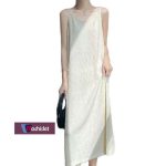 Machislet Noble and elegant loose dress-white