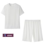 Machislet Summer New Fashion Casual Wear Yoga Wear Sportswear Bike Wear. Top + Pants-WHITE