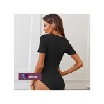 Machislet Womens Short Sleeve Round Neck Casual Stretchy Basic T Shirt Bodysuit Tops