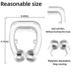 Magnetic Anti-Snoring Nose Clip – Comfortable Silicone Sleep Aid Device for Snore Reduction & Easy Breathing