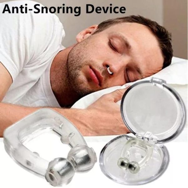 Magnetic Anti-Snoring Nose Clip – Comfortable Silicone Sleep Aid Device for Snore Reduction & Easy Breathing