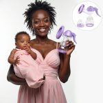 Manual Massage Breast Pump (Purple) - Silent, Portable, Pain-Free for Moms On-the-Go