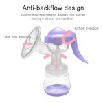 Manual Massage Breast Pump (Purple) - Silent, Portable, Pain-Free for Moms On-the-Go