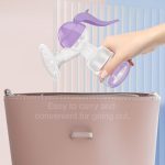 Manual Massage Breast Pump (Purple) - Silent, Portable, Pain-Free for Moms On-the-Go