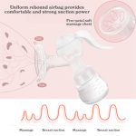Manual Massage Breast Pump (White) - Silent, Portable, Pain-Free for Moms On-the-Go