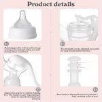Manual Massage Breast Pump (White) - Silent, Portable, Pain-Free for Moms On-the-Go