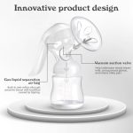 Manual Massage Breast Pump (White) - Silent, Portable, Pain-Free for Moms On-the-Go