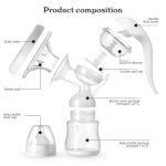 Manual Massage Breast Pump (White) - Silent, Portable, Pain-Free for Moms On-the-Go