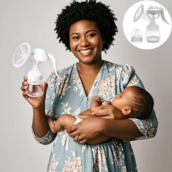 Manual Massage Breast Pump (White) - Silent, Portable, Pain-Free for Moms On-the-Go