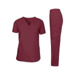 Maroon Unisex Medical Scrubs