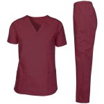 Maroon Unisex Medical Scrubs