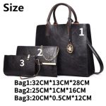 Mateamoda 3 PCS Women Bags Ladies Bags Handbags Purse Shoulder Bags Hobo Bags Tote Bags