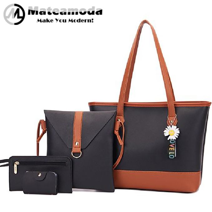 Mateamoda 4 PCS Women Bags Ladies Bags Handbags Purse Shoulder Bags Tote Bags