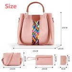 Mateamoda 4 PCS Women Bags Ladies Bags Handbags Purse Shoulder Bags Tote Bags Hobo Bags