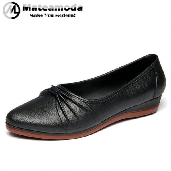 Mateamoda Women Shoes Flats Ladies Shoes Step-in Boat Shoes Ballet Shoes Wedges