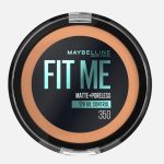 Maybelline Fit Me Mate Poreless Powder 350 Caramel, Lightweight, 12hr Long Wearing, Skin Tone Matching, Absorbs Oil