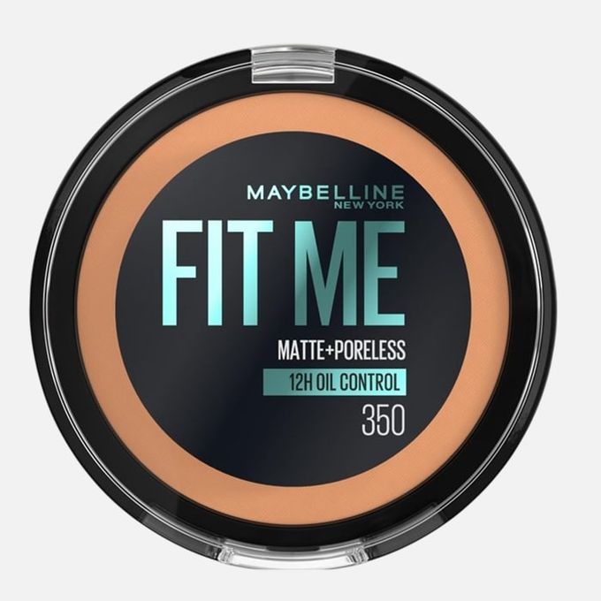 Maybelline Fit Me Mate Poreless Powder 350 Caramel, Lightweight, 12hr Long Wearing, Skin Tone Matching, Absorbs Oil