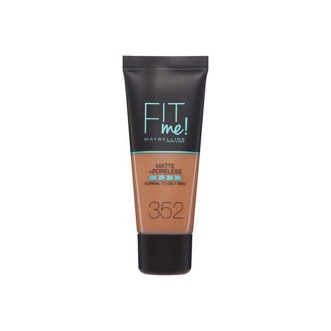 Maybelline Fit Me Matte And Poreless Foundation, Full Coverage Blendable Normal to Oily Skin upto 12H Shine Control - 352 TRUFFLE, 30ml