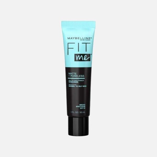 Maybelline Fit Me Mattifying Primer Matte and Poreless, with Sunscreen, Broad Spectrum SPF 20, for Normal to Oily Skin, 30ml